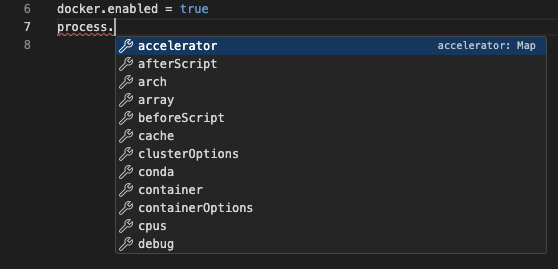 Auto-completado de configuración
