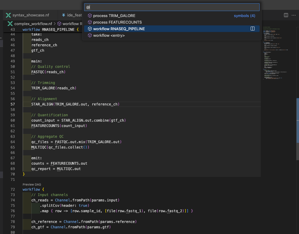 Nawigacja po symbolach